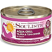 Soulistic Originals Aqua Grill Tilapia & Tuna Dinner in Gravy Wet Cat Food