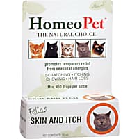 HomeoPet Feline Skin and Itch, Safe and Natural Cat Supplement for Itchy Skin, Skin and Itch Relief for Cats