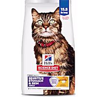 Hill's Science Diet Adult Sensitive Stomach & Skin Chicken & Rice Recipe Dry Cat Food