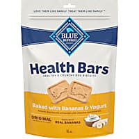 Blue Buffalo Health Bars Oven-baked Dog Treats Made with Natural Ingredients, Bananas & Yogurt, Crunchy Dog Biscuits