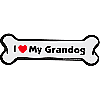 Imagine This I love My Grandog Bone Shaped Car Magnet