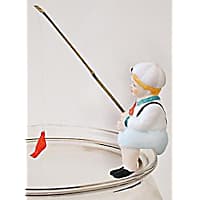 Zoo Med Steve Fishing Boy Hanging Aquarium Ornament