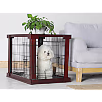 Merry Products Cage with Crate Cover Mahogany