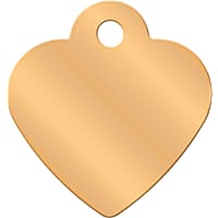 Quick-Tag Gold Heart Personalized Engraved Pet ID Tag, Small