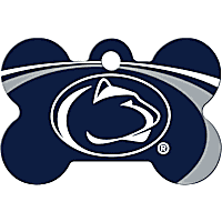 Quick-Tag Penn State Lions NCAA Bone Personalized Engraved Pet ID Tag, Large