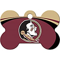 Quick-Tag Florida State Seminoles NCAA Bone Personalized Engraved Pet ID Tag, Large