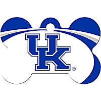 Quick-Tag Kentucky Wildcats NCAA Bone Personalized Engraved Pet ID Tag, Large