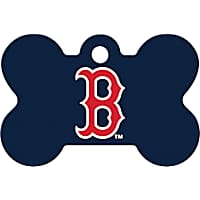 Quick-Tag Boston Red Sox MLB Bone Personalized Engraved Pet ID Tag, Large