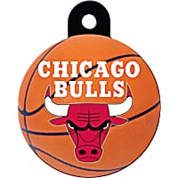 Quick-Tag Chicago Bulls NBA Circle Personalized Engraved Pet ID Tag, Large