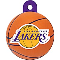 Quick-Tag LA Lakers NBA Circle Personalized Engraved Pet ID Tag, Large