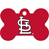 Quick-Tag St. Louis Cardinals MLB Bone Personalized Engraved Pet ID Tag, Large