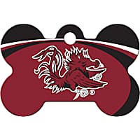 Quick-Tag South Carolina Gamecocks NCAA Bone Personalized Engraved Pet ID Tag, Large