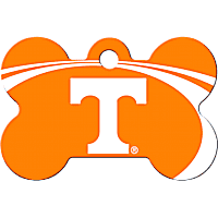 Quick-Tag Tennessee Volunteers NCAA Bone Personalized Engraved Pet ID Tag, Large