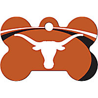 Quick-Tag Texas Longhorns NCAA Bone Personalized Engraved Pet ID Tag, Large