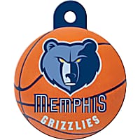 Quick-Tag Memphis Grizzlies NBA Circle Personalized Engraved Pet ID Tag, Large