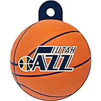 Quick-Tag Utah Jazz NBA Circle Personalized Engraved Pet ID Tag, Large
