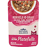 Natural Balance Platefulls Salmon, Tuna, Chicken & Shrimp Formula in Gravy Indoor Adult Wet Cat Food