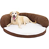 Carolina Pet Company Chocolate Brown Orthopedic Bolster Personalized Dog Bed