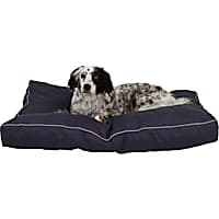 Carolina Pet Company Indoor Outdoor Jamison Blue Faux Gusset Dog Bed
