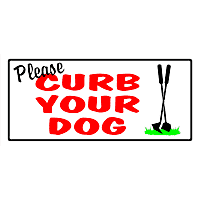 Hillman Sign Center -- Please Curb Your Dog
