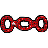 Tuffy's Red Paw Print Ultimate 3 Way Tug Dog Toy