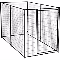 Lucky Dog Black Modular Welded Wire Kennel
