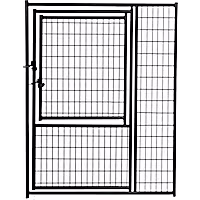 Lucky Dog Black Welded Wire Modular Gate in Gate