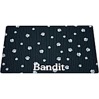 Drymate Black & Gray Paw Print Personalized Cat Litter Box Mat
