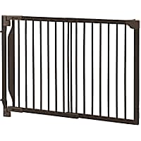 Richell Expandable Walk-Thru Pet Gate in Coffee Bean