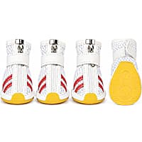 Pet Life White & Red Mesh Dog Shoes