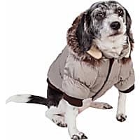 Pet Life Metallic Gray Dog Parka