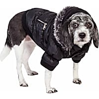 Pet Life Metallic Black Dog Parka
