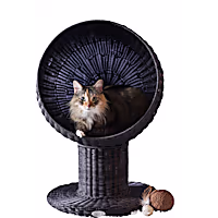 The Refined Feline Kitty Ball Bed in Espresso