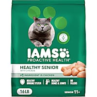 IAMS ProActive Health Healthy Senior Dry Cat Food with Chicken Cat Kibble