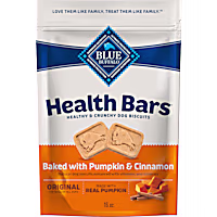 Blue Buffalo Health Bars Oven-Baked with Natural Ingredients, Pumpkin & Cinnamon, Crunchy Dog Biscuits