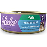 Halo Indoor Grain Free Whitefish Recipe Pate Adult Wet Cat Food