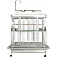 A&E Cage Company 40" X 30" Play Top Bird Cage in Platinum
