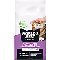 World's Best Cat Litter Lavender Scented Flushable Corn Cat Litter