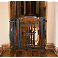 Gate with deals cat door