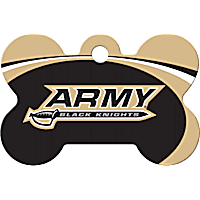 Quick-Tag Army NCAA Bone Personalized Engraved Pet ID Tag, Large