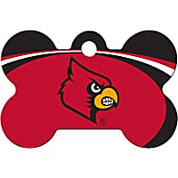 Quick-Tag Louisville Cardinals NCAA Bone Personalized Engraved Pet ID Tag, Large