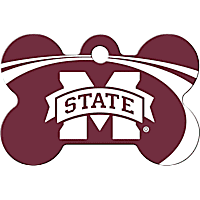 Quick-Tag Mississippi State NCAA Bone Personalized Engraved Pet ID Tag, Large