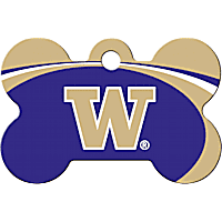 Quick-Tag University of Washington NCAA Bone Personalized Engraved Pet ID Tag, Large