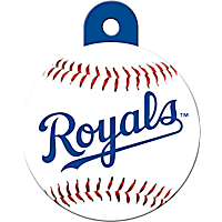 Quick-Tag Kansas City Royals MLB Personalized Engraved Pet ID Tag, Large