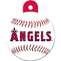 Quick-Tag Los Angeles Angels MLB Personalized Engraved Pet ID Tag, Large