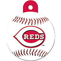 Quick-Tag Cincinnati Reds MLB Personalized Engraved Pet ID Tag, Large