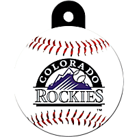 Quick-Tag Colorado Rockies MLB Personalized Engraved Pet ID Tag, Large