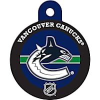 Quick-Tag Vancouver Canucks NHL Personalized Engraved Pet ID Tag, Large