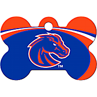 Quick-Tag Boise State NCAA Bone Personalized Engraved Pet ID Tag, Large