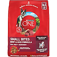 Purina ONE Small Bites Beef & Rice Formula High Protein Natural Dry Dog Food w/ Added Vitamins, Minerals & Nutrients